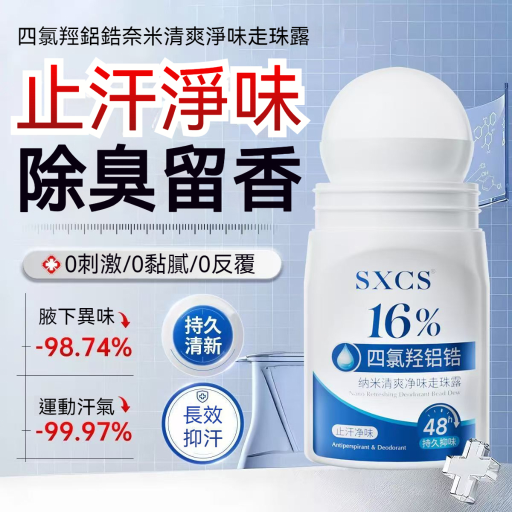 【現貨】SXCS 止汗走珠露 48H 長效抑汗淨味 0 刺激不黏膩 腋下護理 強效淨味 清新留香 便攜走珠