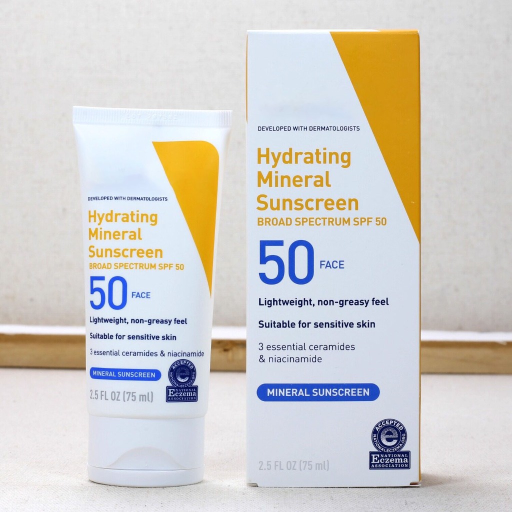 【現貨】礦物保濕防曬乳 75ml SPF50+ 純物理防曬溫和修護 敏感肌適用清爽不黏膩 防曬乳